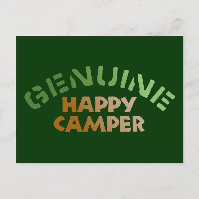 Carte Postale Véritable Camper Heureux (Devant)
