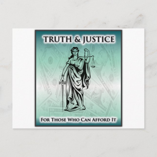 Carte Postale Vérité et Justice - Lady Justice (Devant)