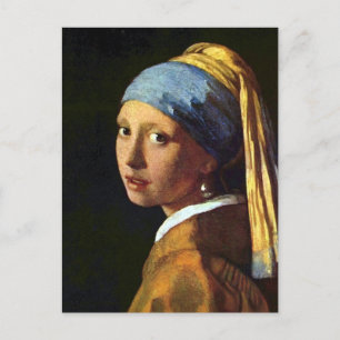 Carte Postale Vermeer - Fille avec l'oreille perle