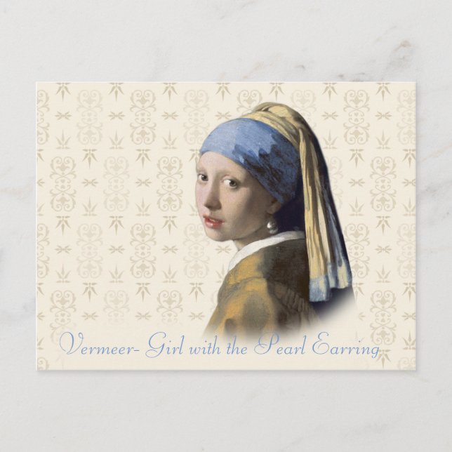 Carte Postale Vermeer - Fille avec l'oreille perle (Devant)