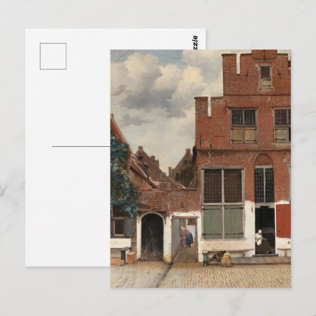 Carte Postale Vermeer - Le Little Street Fine Art (Devant / Derrière)
