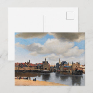 Carte Postale Vermeer - Vue de Delft | Peinture Cityscape