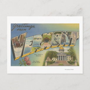 Carte Postale Vermont (Capitale d'Etat/Fleur) -