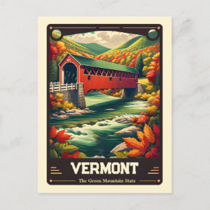 Carte Postale Vermont   Esprit patriotique Vintage
