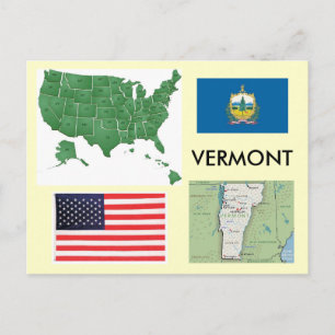 Carte Postale Vermont, États-Unis