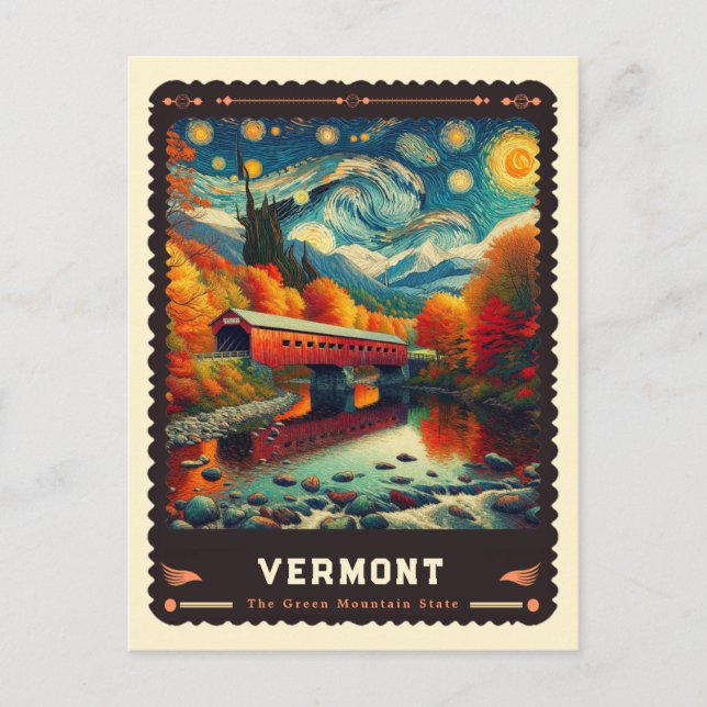 Carte Postale Vermont | Inspiré de Vincent Van Gogh (Devant)