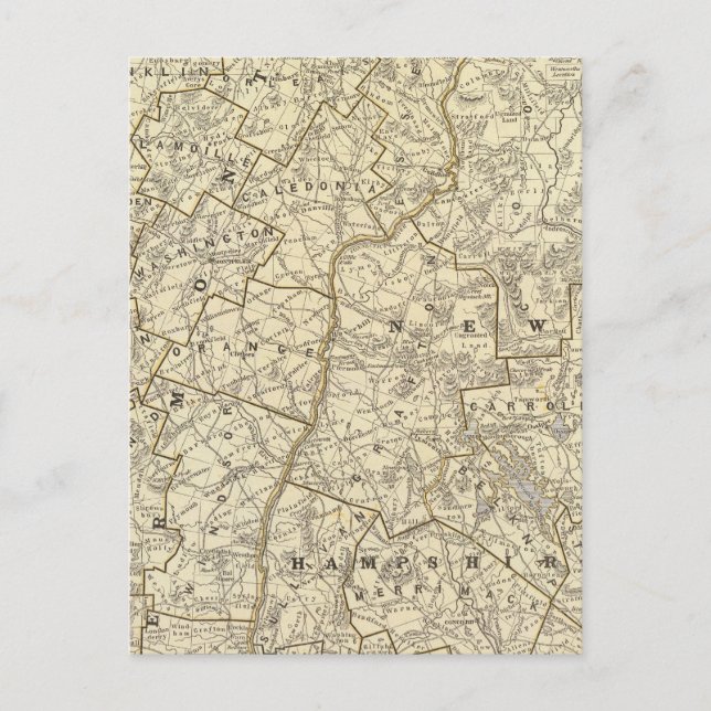 Carte Postale Vermont, New Hampshire (Devant)