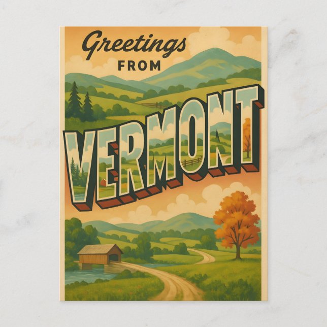 Carte Postale Vermont Postcard (Devant)