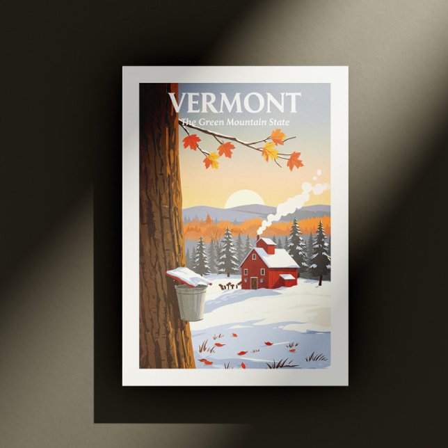 Carte Postale Vermont vintage (Créateur téléchargé)