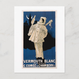 Carte Postale Vermouth Blanc Boissons Vintages Publicité Art