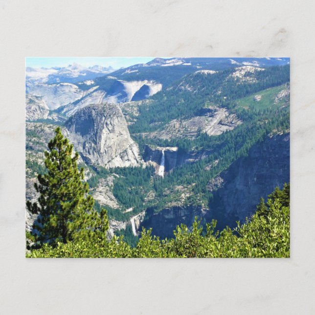 Carte Postale Vernal & Nevada Falls from Glacier Point, CA (Devant)