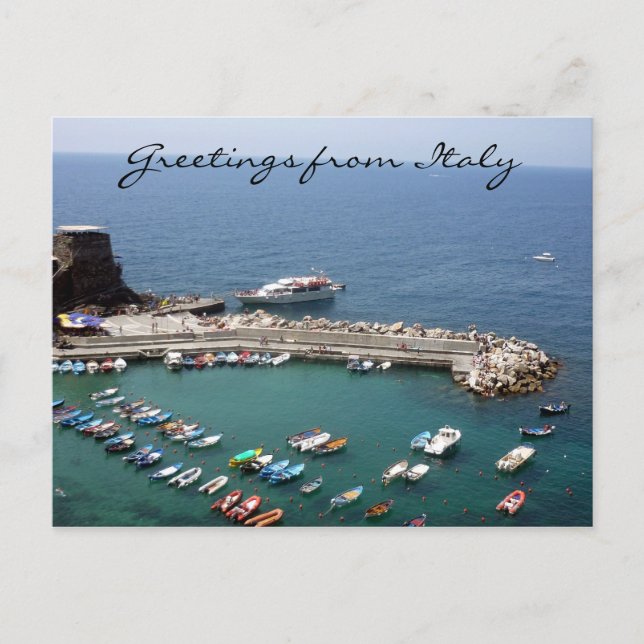 Carte Postale vernazza italie salutations (Devant)