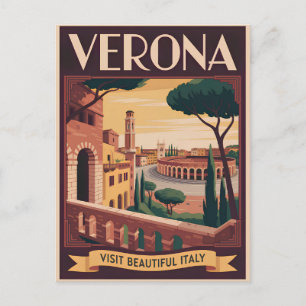 Carte Postale Vérone Italie vintage