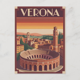 Carte Postale Vérone Italie vintage