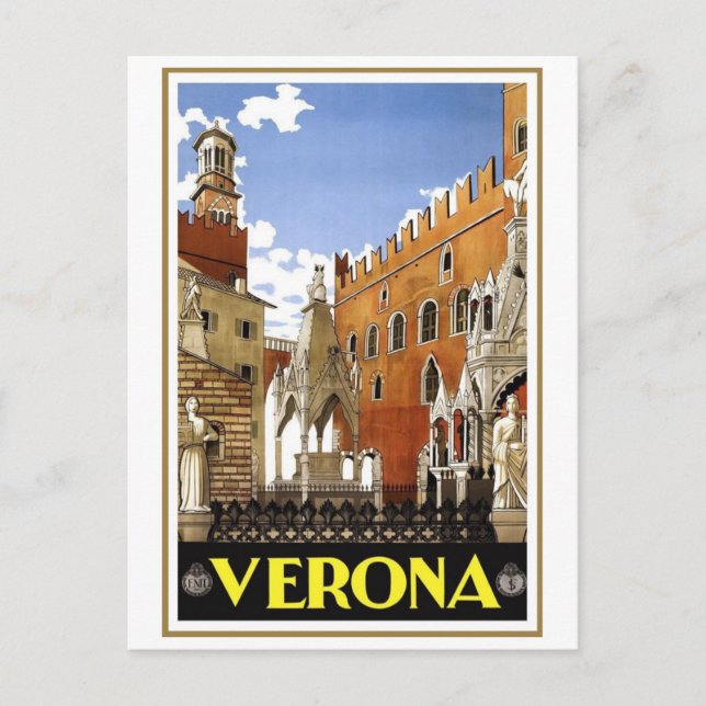 Carte Postale Vérone vintage Italie (Devant)