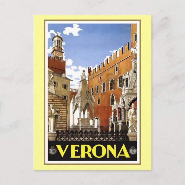 Carte Postale Vérone vintage Italie (Devant)