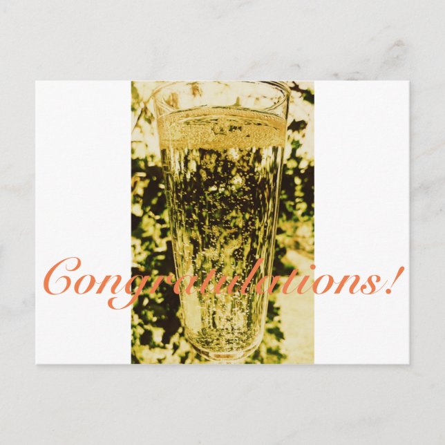 Carte postale Verre à Champagne Félicitations (Devant)