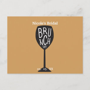 Carte Postale Verre à vin BRUNCH TOUTE COULEUR & ÉVÉNEMENT Tenda