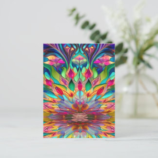 Carte Postale Verre Abstrait coloré