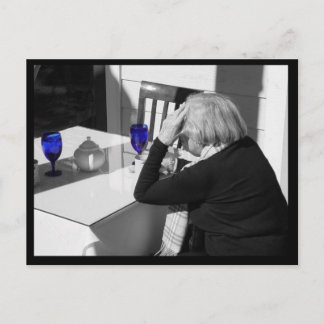 Carte Postale Verre bleu