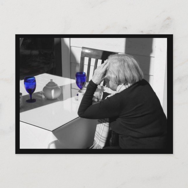 Carte Postale Verre bleu (Devant)