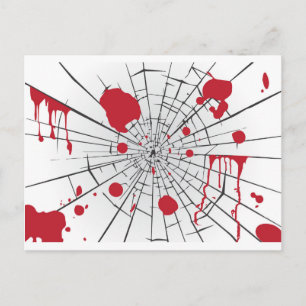 Carte Postale verre brisé d'halloween