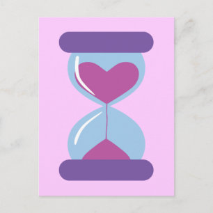 Carte Postale Verre de coeur