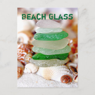 Carte postale Verre de plage et coquillages