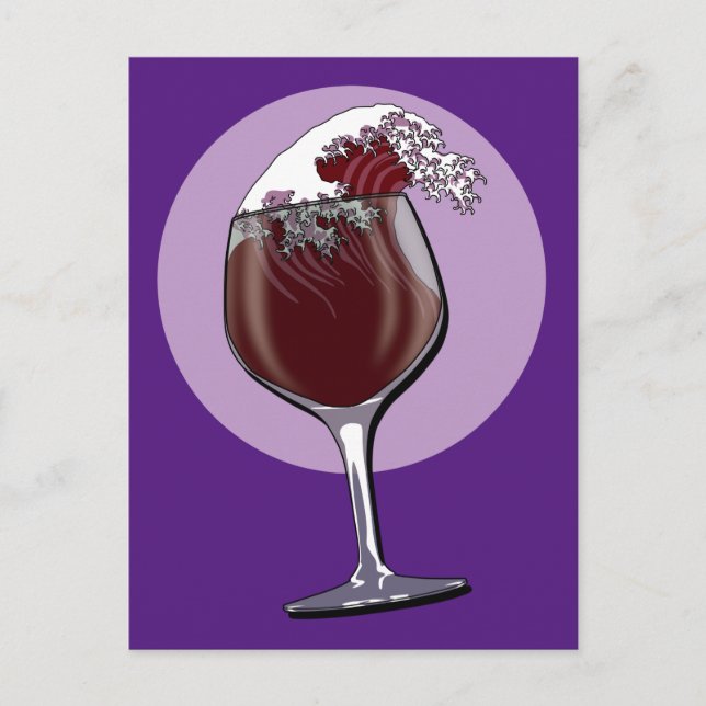 Carte Postale Verre De Vin (Devant)