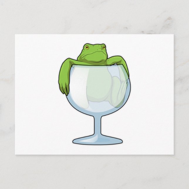 Carte Postale Verre Grenouille (Devant)