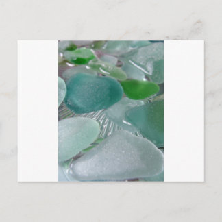 Carte Postale Verre vert de mer verte de vibrations
