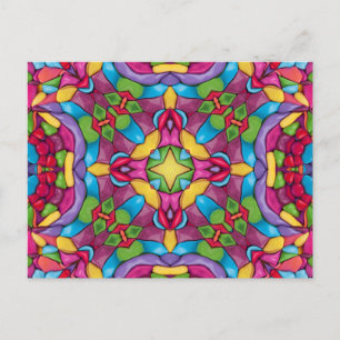 Carte Postale Verre Vintage pourpre Kaleidoscope