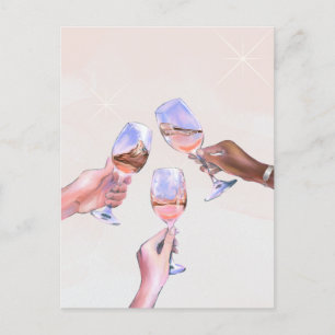 Carte Postale Verres de Champagne pour un toast de célébration