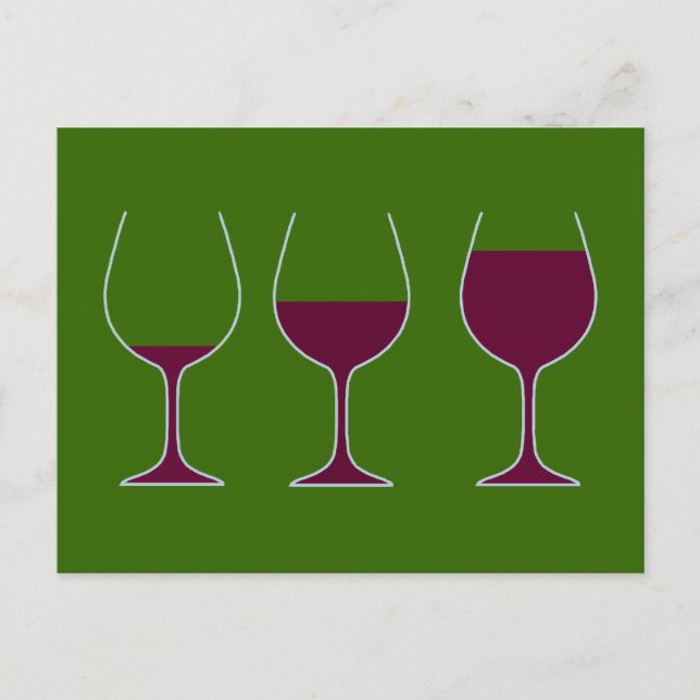 Carte Postale Verres de vin Verres de wine (Devant)