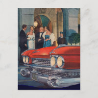 vers 1960 calandre cadillac rouge