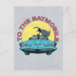 Carte Postale Vers Batmobile - Icône Distressed