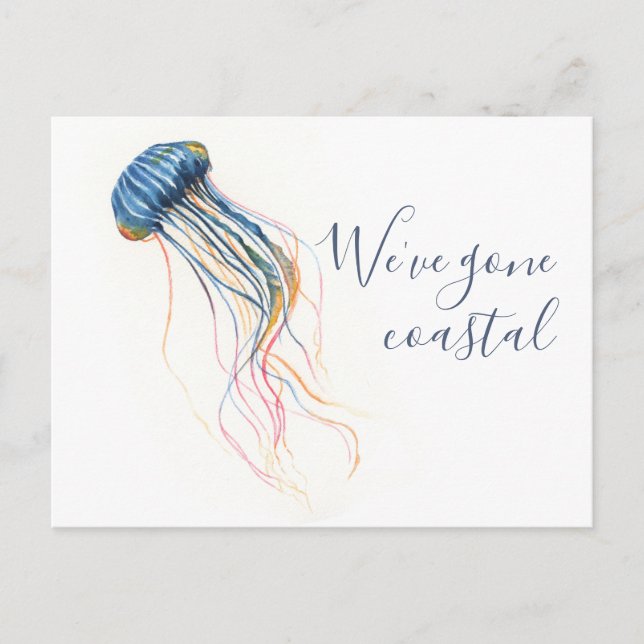 Carte Postale Vers la plage Changement d'adresse Déménagement Fa (Devant)