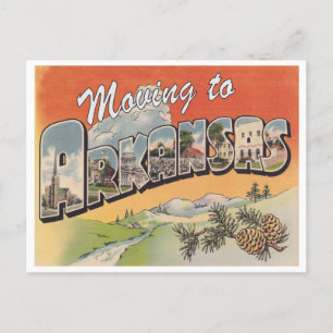 Carte Postale Vers l'Arkansas Changement Vintage d'adresse