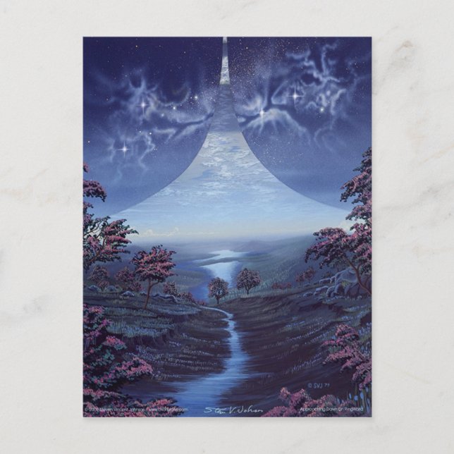 Carte Postale Vers l'aube sur le monde des anneaux (Devant)