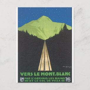 Carte Postale Vers Le Mont. Blanc Vintage Travel Poster