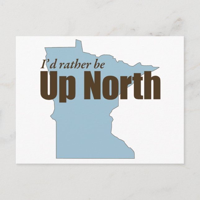 Carte Postale Vers le nord - Minnesota (Devant)