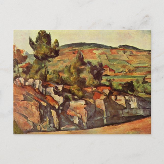 Carte Postale Versant de colline en Provence par Paul Cezanne Ca (Devant)