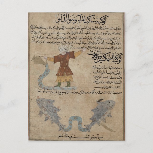 Carte Postale Verseau et Poissons (Devant)