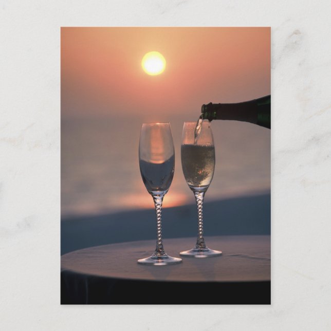 Carte Postale Versement au coucher du soleil (Devant)