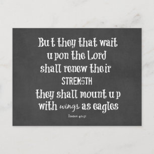 Carte Postale Verset biblique : Ailes aigle