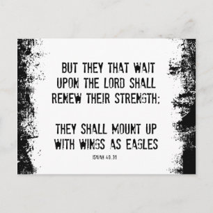 Carte Postale Verset biblique : Ailes aigle