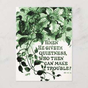 Carte Postale Verset biblique de travail vintage