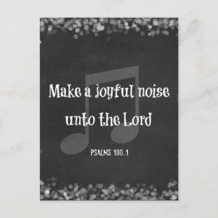 Carte Postale Verset biblique : Faites un bruit joyeux
