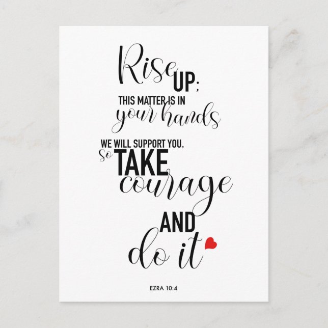 Carte Postale Version longue du devis "Rise Up" (Devant)