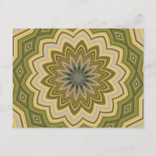 Carte Postale Vert Abstrait
